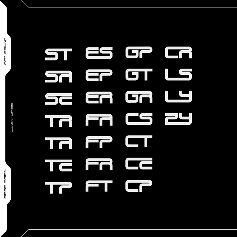 Sander-未来工业科幻赛博朋克机械字体嘻哈风格个性抽象英文字体– 高图 